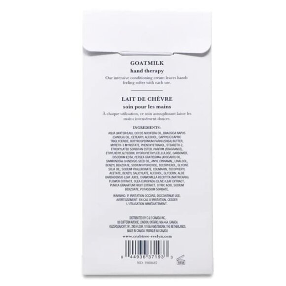 Crabtree & Evelyn Goat Milk Hand Therapy Cream, 3.5 oz - Moisturizer Dry Skin - Picture 4 of 4